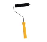 FLCPJGV Rodillo Aireador Burbujas Herramienta para Laminado de Resina en Fibra de Vidrio Cabeza Metálica Mango Madera Estructura Duradera Diseño Práctico, 4inch