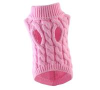FLCPJGV Suéter para Perros Abrigo Mascota Cálido Ropa de Cachorro Tejido Material Confortable Diseño Adorable Adecuado para Salir Fiestas Viajes, Rosa S