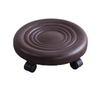 FLCPJGV Taburete bajo enrollamiento Asiento Enrollable bajo con Ruedas Pedicura Taburete Roller Taburete Corto para la Oficina en casa, Marrón