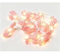 FLCSIed Guirnalda de luces decorativas de unicornio rosa parpadeante con temática de animales, funciona con pilas, luces de cuerda iluminadas por 20 LED de 2 m para decoración de vacaciones, camping