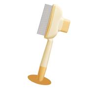 Flea Comb Cats and Dogs, Metal Fine Tooth Lice Comb with Self-Cleaning Button, Pet Grooming Brush for Small Medium Large Breeds, Outdoor Bathing Travel Massaging Tool Daily Use, 21x8x2cm Stainless