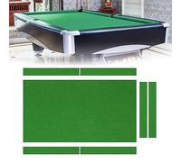 FLEAGE Mantel de Billar Profesional - Mantel de Mesa de Billar, Lana peinada + paño de Billar de Nailon - Home Hotel 7/8/9 pies Tapete 6 Piezas Tiras Bar Mantel de Mesa de Billar 9-Ft Green