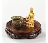 FLEAGE Wood Display Riser, Teapot Aquarium Lamp Craft Pedestal, Multi-Use Circular Base Vase Home Decoration Accessories for Room Garden (Color : Inner Diameter, Size : 30cm)