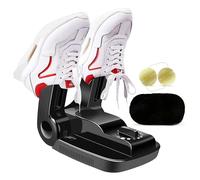 Fleau Secador de zapatos inteligente Función de secado/ozono - Ambientador de zapatos - Eliminador de olores - Incl. Bolas perfumadas y cepillo para zapatos (Secador de zapatos con temporizador)