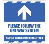Flecha hacia arriba Por favor, siga el sistema de una dirección y mantenga el distanciamiento social en todo momento.