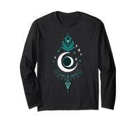 Flecha Lunar Símbolo Espiritual para Manifestar Deseos Manga Larga