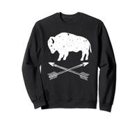 Flechas temáticas occidentales grandiosas Lucky Buffalo American Bison Sudadera