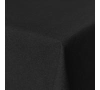 Fleckabweisende Qualitätsstoffe Resistente a Las Manchas Material de Calidad Mantel para Mesa Revestido de algodón, Resistente al Agua y al Sucio, Lavable., Lana-Mezcla de Tejidos, Negro, 90 x 140cm