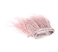 - Fleco de pluma artificial con cinta de raso para vestidos, disfraces y manualidades, 2, color rosa