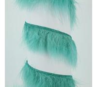 FLECO DE PLUMAS DE MARABÚ, ANCHO 6cm (VERDE AGUA, 5)