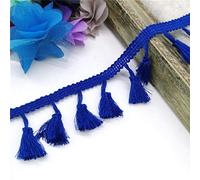 Flecos de borlas, 5 yardas flecos algodón coloridos, adornos, cintas encaje, tela costura, cortinas, ropa, accesorios for el hogar(Gem Blue)
