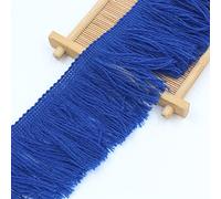 Flecos de borlas, ribete flecos poliéster 10 yardas, cinta recorte bordes encaje 7 cm for decoración del hogar manta cortina(Gem Blue)