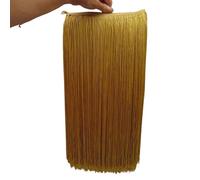 Flecos de Seda Anchos, Lote de 2 metros 100 cm largo con flecos encaje y borlas for bricolaje, accesorios for cortinas, vestidos latinos, escenarios ropa(Gold)