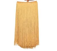 Flecos,Flecos para Coser Largos 10 metros de 50 cm de largo con flecos de encaje y borlas for hacer tú mismo vestidos latinos, accesorios de vestuario for escenario, cinta de encaje(Gold 2,2Meters)