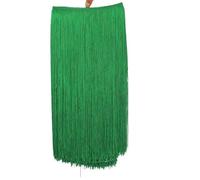Flecos,Flecos para Coser Largos 10 metros de 50 cm de largo con flecos de encaje y borlas for hacer tú mismo vestidos latinos, accesorios de vestuario for escenario, cinta de encaje(Green,10Meters)