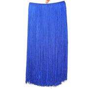 Flecos,Flecos para Coser Largos 10 metros de 50 cm de largo con flecos de encaje y borlas for hacer tú mismo vestidos latinos, accesorios de vestuario for escenario, cinta de encaje(BLUE 2,10Meters)