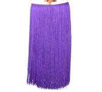 Flecos,Flecos para Coser Largos 10 metros de 50 cm de largo con flecos de encaje y borlas for hacer tú mismo vestidos latinos, accesorios de vestuario for escenario, cinta de encaje(PURPLE,2Meters)
