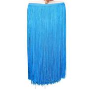 Flecos,Flecos para Coser Largos 10 metros de 50 cm de largo con flecos de encaje y borlas for hacer tú mismo vestidos latinos, accesorios de vestuario for escenario, cinta de encaje(SKY BLUE,5Meters)