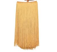 Flecos,Flecos para Coser Largos 10 metros de 50 cm de largo con flecos de encaje y borlas for hacer tú mismo vestidos latinos, accesorios de vestuario for escenario, cinta de encaje(Gold 2,10Meters)