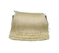 Flecos, Flecos para Coser Largos Cinta de encaje con flecos y borlas poliéster 20 cm largo for coser vestidos latinos, cortinas, accesorios costura DIY(Beige,5yard)