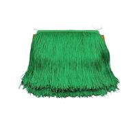 Flecos, Flecos para Coser Largos Cinta de encaje con flecos y borlas poliéster 20 cm largo for coser vestidos latinos, cortinas, accesorios costura DIY(Green,5yard)