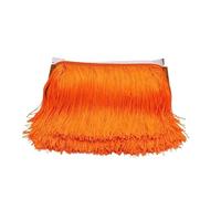 Flecos, Flecos para Coser Largos Cinta de encaje con flecos y borlas poliéster 20 cm largo for coser vestidos latinos, cortinas, accesorios costura DIY(Orange,5yard)