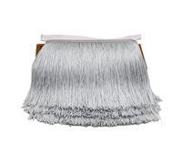 Flecos, Flecos para Coser Largos Cinta de encaje con flecos y borlas poliéster 20 cm largo for coser vestidos latinos, cortinas, accesorios costura DIY(Light grey,5yard)
