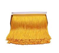 Flecos, Flecos para Coser Largos Cinta de encaje con flecos y borlas poliéster 20 cm largo for coser vestidos latinos, cortinas, accesorios costura DIY(Gold,5yard)