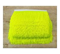 Flecos Rayon para Coser Largos, Pasamaneria, Tela Rayon para Vestidos de Fiesta, Ideal para Costura - Medida Ideal 10 cm en Paquetes de 10 metro (10 Cm - 10 Mt - Amarillo Flúor)