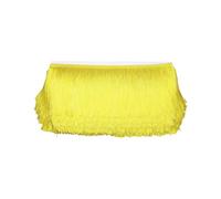 Flecos Rayon para Coser Largos, Pasamaneria, Tela Rayon para Vestidos de Fiesta, Ideal para Costura - Medida Ideal 10 cm en Paquetes de 10 metro (10 Cm - 10 Mt - Amarillo)