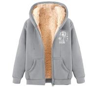 Fleece Jacket Women Full Zip Up Hoodie Chunky Warm Fall Winter Coat Cute Fuzzy Sherpa Lined Jacket with Pockets