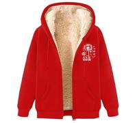 Fleece Jacket Women Full Zip Up Hoodie Chunky Warm Fall Winter Coat Cute Fuzzy Sherpa Lined Jacket with Pockets