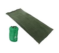 Fleece Sleeping Bag for Adults, Portable Camping Sleeping Bag, Lightweight Warm Fleece Liner with Machine Washable Design, Compact Foldable for Outdoor Travel Hiking Climbing and H (Verde Oscuro)