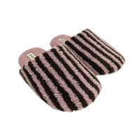 Fleece Slippers for Women Men, Warm Plush House Mules | Soft Cushioned Insole, Non-Slip Sole, Cozy Winter Indoor Bedroom Home Shoes for Women Men