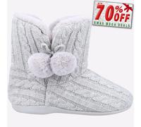 Fleet & Foster Apple Mujer Acogedor Comodidad Tejido Botín sin Cordones Pantufla