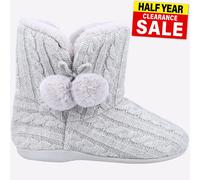Fleet & Foster Apple Mujer Acogedor Comodidad Tejido Botín sin Cordones Pantufla