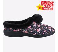 Fleet & Foster Buzzard Mujer Acogedor Comodidad Forro Polar Pantuflas Azul