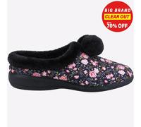 Fleet & Foster Pantuflas Buzzard Mujer Forro polar, cómodas Azul