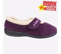 Fleet & Foster Pantuflas Capa Mujer Moda informal Velour con espuma de memoria Violeta