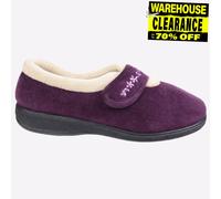 Fleet & Foster Pantuflas Capa Mujer Moda informal Velour con espuma de memoria Violeta