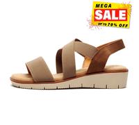 Fleet & Foster Fresia Sandalias Mujer Memoria Espuma Informal Moda Verano Marron