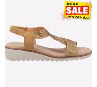 Fleet & Foster Hyacinth Sandalias De Cuña Casual Para Mujer Verano Color Tan