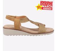 Fleet & Foster Hyacinth Sandalias De Cuña Casual Para Mujer Verano Color Tan