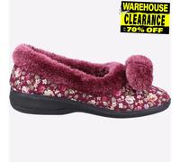 Fleet & Foster Jilguero Mujer Acogedor Comodidad Pantuflas Zapatillas Burdeos