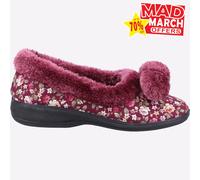 Fleet & Foster Jilguero Mujer Acogedor Comodidad Pantuflas Zapatillas Burdeos