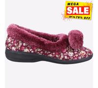 Fleet & Foster Jilguero Mujer Acogedor Comodidad Pantuflas Zapatillas Burdeos