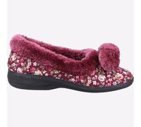 Fleet & Foster Jilguero Mujer Acogedor Comodidad Pantuflas Zapatillas Burdeos