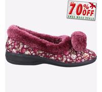 Fleet & Foster Jilguero Mujer Acogedor Comodidad Pantuflas Zapatillas Burdeos