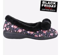 Fleet & Foster Jilguero Mujer Acogedor Comodidad Pantuflas Zapatillas Negro