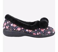 Fleet & Foster Jilguero Mujer Acogedor Comodidad Pantuflas Zapatillas Negro